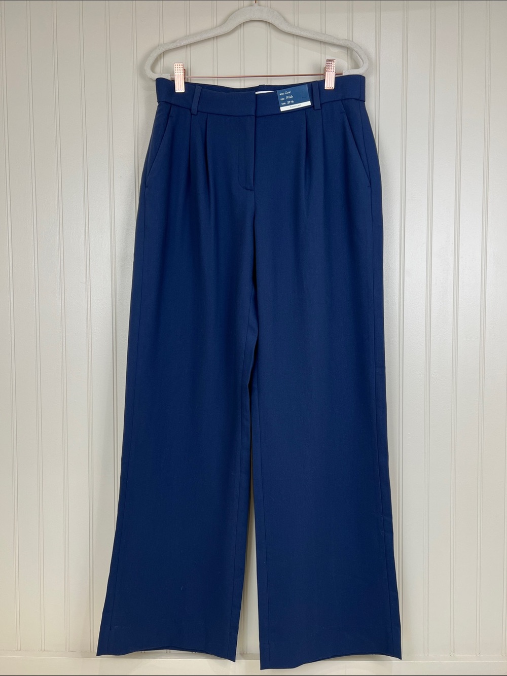 Abercrombie Curve Love Sloane Wide Leg Blue Trousers Pants Size 27 - Picture 2 of 12